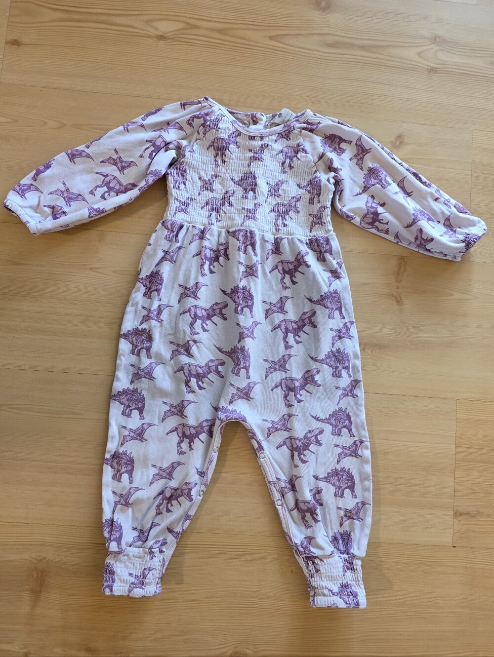 Kate Quinn Pink Dino LS One Piece 18-24M